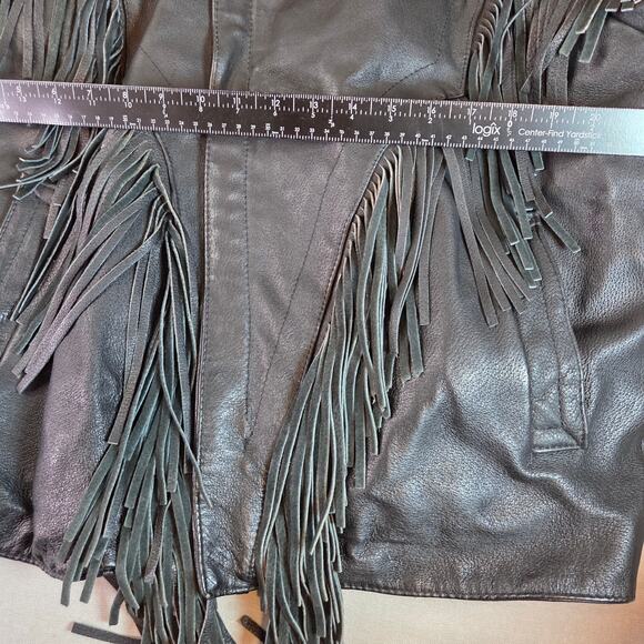 Vintage 90s Street Legal Bermans Leather Fringe Jacket Men’s Sz 44 L - Picture 11 of 15